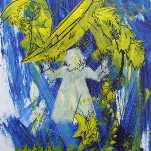 Kunstwerk - Mondscheinkratzen von Christian Ludwig Attersee auf der Kunstmesse "Linzer Kunstsalon" - Größe: 31,5x22 - Preis: 3.950€