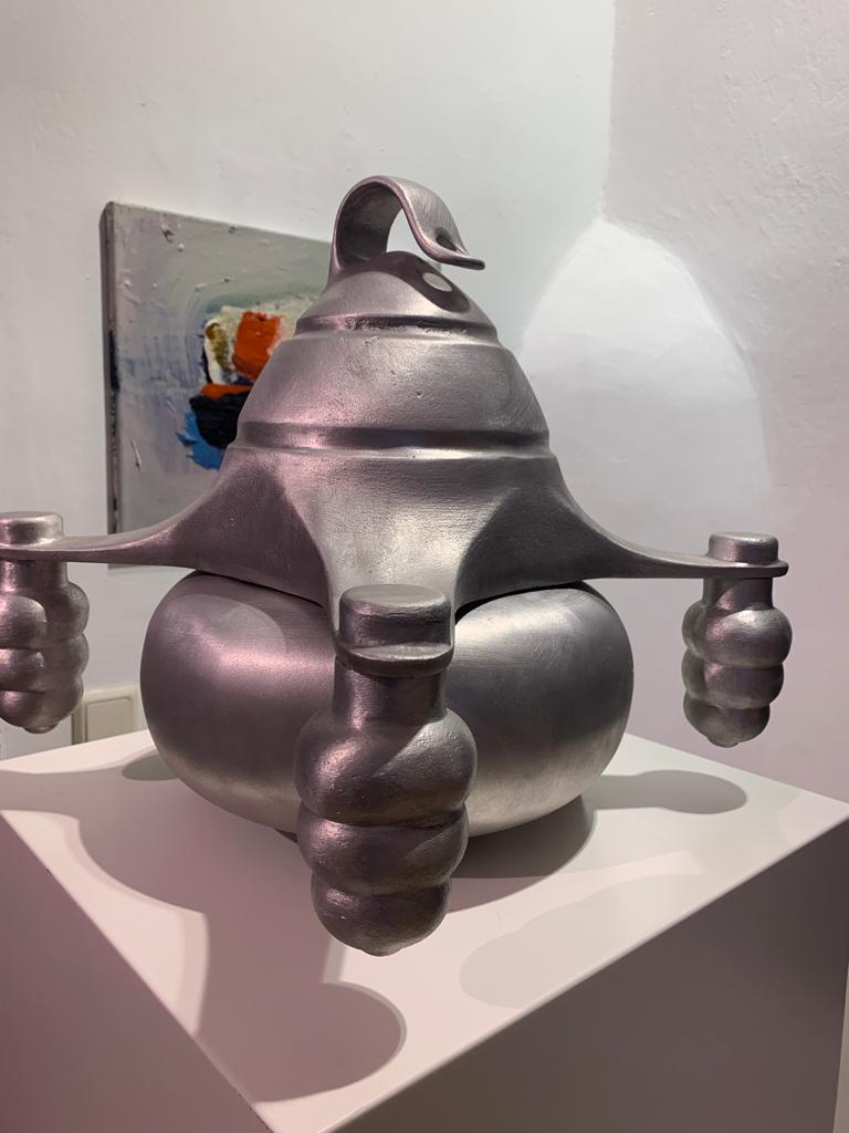 Bruno Gironcoli, Skulptur aus Aluminium, Foto: Galerie Schloss Parz
